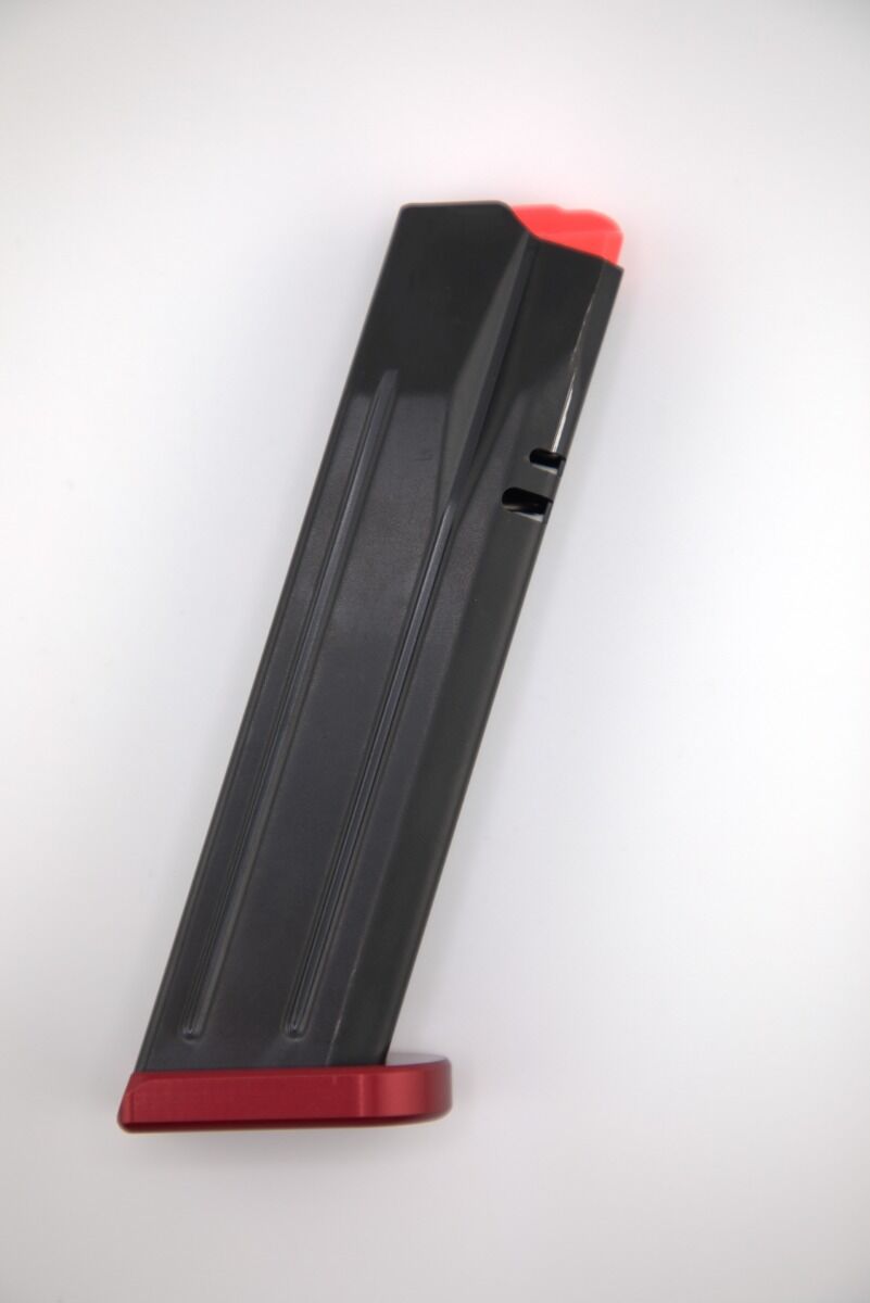 (image for) DAN WESSSON DWX F 9MM 19 ROUND OEM FACTORY MAGAZINE WITH RED ALUMINUM BASE 11452
